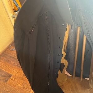 Cruel Girl Black Long Sleeve Button Down Blouse